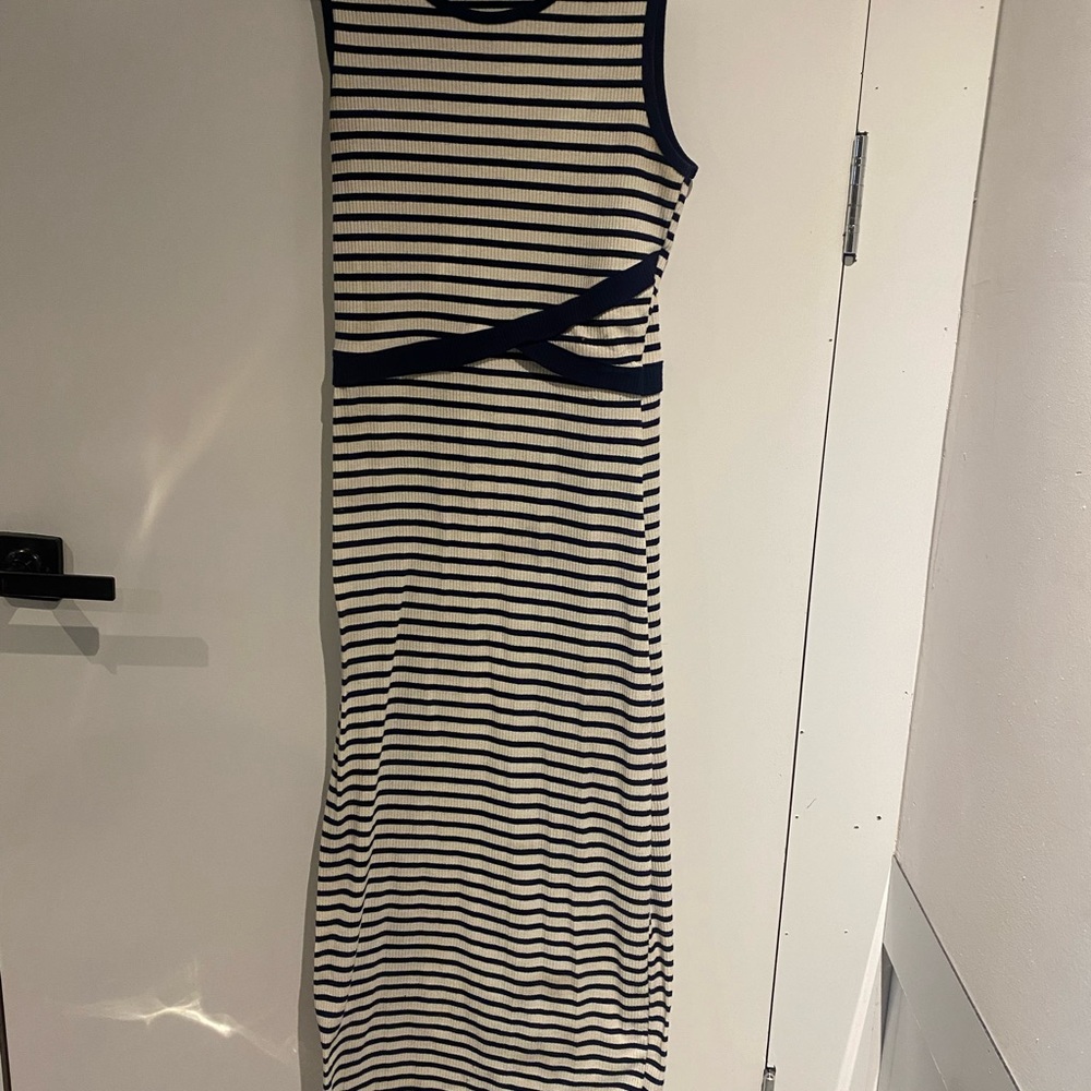 Ripe Blue and White Midi Dress